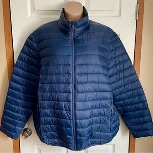 Swiss Tech Men's Navy Quilted Packable Puffer Jacket